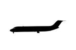 EC-BIR, McDonnell Douglas DC-9-32 silhouette JT8D-7B, JT8D, logo, shape, TAFV21P08_18M