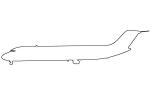 McDonnell Douglas DC-9-32 outline, line drawing, shape
