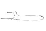 Vickers VC10 outline, Vickers-Armstrong, line drawing, shape