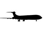 Vickers VC10 silhouette, Vickers-Armstrong, logo, shape, TAFV21P09_04M