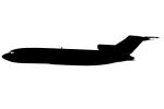 Boeing 727-173C silhouette, logo, shape, 727-100 series, TAFV21P09_07BM