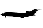 Boeing 727-173C silhouette, logo, shape, 727-100 series, TAFV21P09_07M