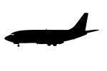Boeing 737-130 silhouette, JT8D, 737-100 series, logo, shape, TAFV21P09_08M