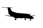 Embraer Brasilia EMB-120ER silhouette, logo, shape, TAFV21P10_01M