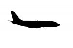 Boeing 737-297 silhouette, 737-200 series, logo, shape, TAFV21P11_12M