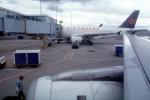 CFM56 jet, wing fence, Airbus A320 series, Air Canada ACA, Jetway, Lone Wing, Airbridge