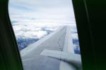 Boeing 737, Lone Wing in Flight, Window, Flight, Flying, TAFV21P15_17