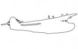 Martin M-130 outline, propliner, line drawing, shape, TAFV22P03_13O