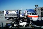 LSG Sky Chefs, Scissor Lift, American Airlines AAL, Boeing 757, Ground Equipment, Highlift, TAFV22P08_15