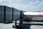 N373WA, Boeing 707-373C, Jetway, Walkway, World Airways WOA, JT3D