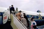 Passengers Boarding, Lockheed Constellation, Lufthansa, June 1962, 1960s, 1950s, TAFV25P05_15