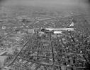 N8410H, Western Airlines WAL, Convair CV-240-1, CV-240 series, flying over downtown Los Angeles, Air-to-Air, May 1 1949, 1940s, R-2800, milestone of flight, TAFV25P08_11