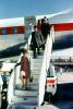 Deboarding, Disembarking Passengers, Stairs, Boeing 707, Iberia Airlines, Mobile Stairs, Rampstairs, ramp, 1970s, TAFV28P04_15