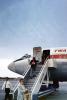 Boarding Passenger, Trans World Airlines TWA, Boeing 707, Stairs, Steps, nose, ramp stairs, TAFV28P04_16B