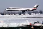 N1272L, Delta Air Lines, Douglas DC-9-32, Landing, Snow, runway, JT8D, JT8D-7B