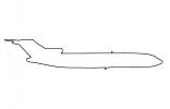 Boeing 727 outline, line drawing, shape, TAFV29P02_01O