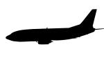 Boeing 737-500 series silhouette, EI-CDC, logo, shape, TAFV29P13_19M