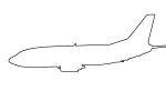 737 outline, line drawing, shape, TAFV29P13_19O