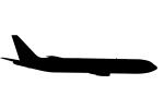 Boeing 767-330ER Silhouette, logo, shape, 767-300 series