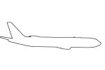 Boeing 767-330ER outline, line drawing, shape, 767-300 series, TAFV30P12_09O