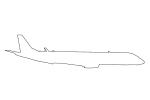 Embraer 195LR Outline, Line Drawing, TAFV31P08_18O
