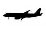 Airbus A320-232 Silhouette, logo, V2527-A5, V2500, shape