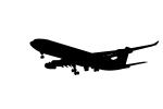 Airbus A340 silhouette, logo, shape, TAFV32P03_02M