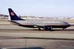 N378UA, United Airlines UAL, SFO, Boeing 737-322, 737-300 series, CFM56-3C1, CFM56