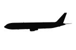 Boeing 767-767322ER Silhouette, logo, shape, TAFV34P15_11M