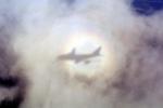 Airbus A340, 360 degree rainbow, Shadow, Glory Ring Halo, Cloudbow, daytime, daylight, TAFV36P07_16