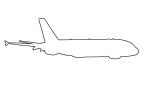 A380 outline, line drawing, shape, TAFV37P01_03O