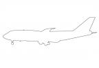 Boeing 747-338 outline, line drawing