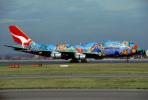 EH-EBU, Boeing 747-338, Qantas Airlines, RB211, Landing, Thrust Reversers Deployed, TAFV37P06_05