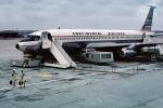 Stewardess, Continental Airlines COA, Flight Attendant, Cabin Crew, Hostess, ramp stairs, May 1962, 1960s, TAFV40P06_13