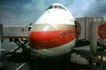 Continental Airlines COA, Boeing 747, Jetway, Scissor Lift, Nose, Highlift, Airbridge