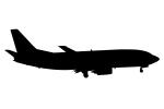 Boeing 737-3Y0, 737-300 series Silhouette, shape, logo, TAFV40P11_01M