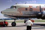 Purdue Airlines, N93120, Douglas DC-6B, Spring Hill Airport, Western Airlines Indian Chief logo, R-2800, 1967, 1960s