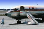 N973PS, Mobile Stairs, Rampstairs, ramp, PSA, Boeing 727-14, JT8D-7B, JT8D, 727-100 series