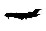 Boeing 727 silhouette, shape, logo, TAFV42P04_12M
