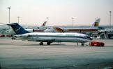 YX-AGD, pushback, Boeing 727-269, pusher tug