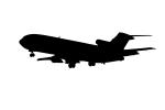 Boeing 727-214A Landing silhouette, TAFV45P10_08M