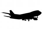Boeing 747-121 silhouette, 747-100 series shape, TAFV45P13_18M