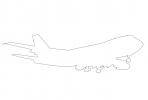 Boeing 747-121 outline, 747-100 series line drawing