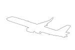 Boeing 757-223 outline, line drawing, TAFV46P04_04O