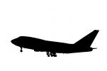 Boeing 747SP-09 silhouette, 747SP shape, cut-out, TAFV46P09_18M