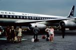 Passengers waiting to board, Overseas National Airways, ONA