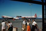 Gate 1, Kona Coast Airport, N33649, Hawaii, 1950s