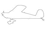Outline, line drawing, shape, Cessna 140, TAGV01P02_12O