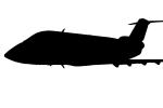 Canadair Challenger silhouette, logo, shape