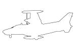 Mitsubishi MU-2N Outline, line drawing, shape